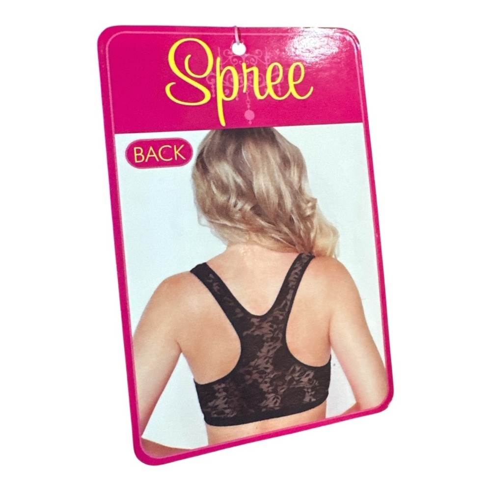 Spree Seamless Lace Racerback Bra L/XL – Purple Comfort Bralette - Picture 6 of 9